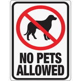 Hy-Ko Plastic Sign, No Pets Allowed 20616 Pack of 10