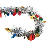 F C Young 8 Ft. Die-Cut Jumbo Colored Garland Assortment with Bulbs Pack of 12 66J-DIBB 905011