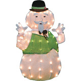 Rudolph 32 In. LED 2D Sam The Snowman Holiday Yard Art 56409