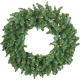 Gerson 36 In. 150-Bulb Clear Incandescent Canadian Pine Prelit Wreath 447104