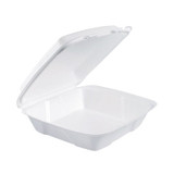 Dart® Foam Hinged Lid Containers, 9.01 X 9.4 X 3.1, White, 200/carton 90HT1R