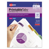 Avery® TAB,PRTBL1-3/4",AST,80/PK 16283