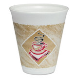 Dart® Cafe G Foam Hot/cold Cups, 12 Oz, Brown/red/white, 20/pack 12X16G