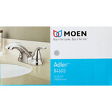 Moen Adler 2-Handle Lever Centerset Bathroom Faucet with Pop-Up, Chrome