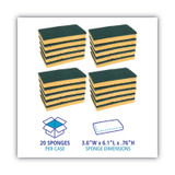 Boardwalk® SPONGE,MED DTY,SCRUB,GN 74BWK MD USS-BWK174