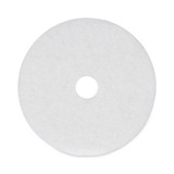 Boardwalk® Polishing Floor Pads, 20" Diameter, White, 5/carton BWK4020WHI