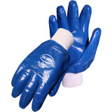 Nitrile Dipped Glove With Jersey Liner And Smooth Finish On Full Hand - Knitwrist