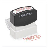 Universal® Message Stamp, Posted, Pre-Inked One-Color, Red UNV10065