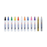 uni®-Paint Permanent Marker, Fine Bullet Tip, Assorted Colors, 12-set 63721 USS-UBC63721