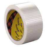 Scotch® Bi-Directional Filament Tape, 3" Core, 50 Mm X 50 M, Clear 8959