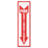 Headline® Sign Glow In The Dark Sign, 4 X 13, Red Glow, Fire Extinguisher 4793