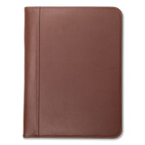 Samsill® Contrast Stitch Leather Padfolio, 8 1/2 X 11, Leather, Tan 71716