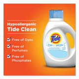 Tide® Free and Gentle Laundry Detergent, 32 Loads, 42 oz Bottle, 6-Carton 41823 USS-PGC41823