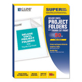 C-Line® Deluxe Vinyl Project Folders, Letter Size, Clear, 50/box 62138
