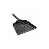 Boardwalk® Metal Dust Pan, 12 x 14, 5" Handle, 20-Gauge Steel, Black BWK04212EA