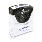 ACCUSTAMP2® Pre-Inked Shutter Stamp, Blue, EMAILED, 1.63 x 0.5 035577
