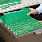 Smead™ FasTab Hanging Folders, Letter Size, 1-3-Cut Tabs, Green, 20-Box 64098 USS-SMD64098