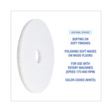 Boardwalk® Polishing Floor Pads, 16" Diameter, White, 5-carton BWK4016WHI USS-BWK4016WHI