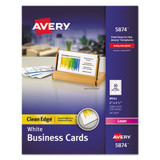 Avery® CARD,BUS,2SIDE,CE,1000WHT 05874