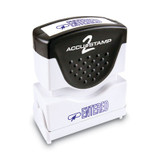 ACCUSTAMP2® Pre-Inked Shutter Stamp, Blue, ENTERED, 1.63 x 0.5 035573