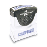 ACCUSTAMP2® Pre-Inked Shutter Stamp, Blue, APPROVED, 1.63 x 0.5 035575