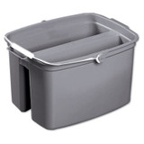 Rubbermaid® Commercial Double Utility Pail, 17 qt, Plastic, Gray FG261700GRAY