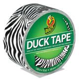 Duck® Colored Duct Tape, 3" Core, 1.88" X 10 Yds, Black/white Zebra 1398132
