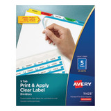 Avery® INDEX, MKER,5TAB, AST 11423