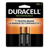 Duracell® Rechargeable Staycharged Nimh Batteries, Aa, 2/pack DX1500B2N
