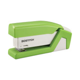 Bostitch® Injoy Spring-Powered Compact Stapler, 20-Sheet Capacity, Green 1513