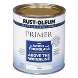 Rust-Oleum Flat Marine Primer, White, 1 Qt. 207014