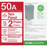 Square D Homeline 50A 2-Space 2-Circuit Outdoor Spa Panel Main Lug Load Center