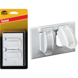 Bell Horizontal Duplex Aluminum White Weatherproof Outdoor Outlet Cover 5180-6