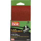 Do it Best 3 In. x 24 In. 80 Grit Heavy-Duty Sanding Belt (2-Pack) 380547GA
