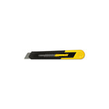 Quick Point Knife, 6-1/2 in, Snap-Off, Carbon Steel, Black/Yellow