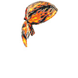 Tuff Nougies Deluxe Tie Hats, One Size, Large Flames