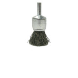 Crimped Wire Solid End Brush, Stainless Steel, 3/4 in dia x 0.0104 in Wire, 22000 RPM