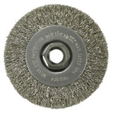 Narrow Face Crimped Wire Wheel, 4 in dia x 1/2 in W, 0.014 in Steel Wire, 14000 RPM