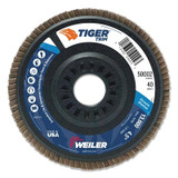 Trimmable Tiger Flap Discs, 4 1/2 in, 40 Grit, 7/8 in Arbor, 13,000 rpm