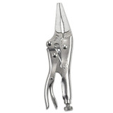 Long Nose Locking Plier, 1-5/8 in Jaw Opening, 4 in Long