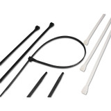 Heavy-Duty Cable Ties, 120lb Tensile Strength, 8 in L, Black, 100 /Bag