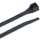 Standard Cable Ties, 75 lb Tensile Strength, 11 in, Ultraviolet Black, DoubleLock, 100/Bag