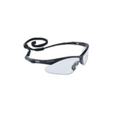 V30 Nemesis Safety Glasses, Clear, Polycarbonate Lens, Anti-Fog, Black Frame/Temples, Nylon