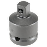 Impact Socket Adapter, 3/4 in Female Dr, 1/2 in Male Dr, 2-1/8 in L, Pin Lock