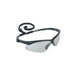 V30 Nemesis Safety Glasses, Indoor/Outdoor, Polycarbonate Lens, Uncoated, Black Frame/Temple, Nylon