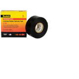 Linerless Rubber Splicing Tape 130C, 30 ft x 2 in, Black