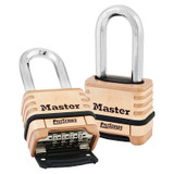 ProSeriesResettable Combination Padlock, 3/8 in dia x 15/16 in W x 2-1/16 in H Shackle, Brass, Carded