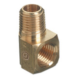 Pipe Thread Elbows, Connector, 3,000 PSIG, Brass, 1/2 in (NPT)