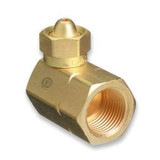 Brass Cylinder Adaptor, CGA-200 "MC" Acetylene To CGA-510 POL Acetylene 90