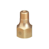 Male NPT Outlet Adaptor for Manifold Pipeline, 3000 psig, Brass, CGA-580 (F) RH x 1/2 in NPT (M)